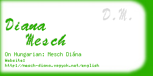 diana mesch business card